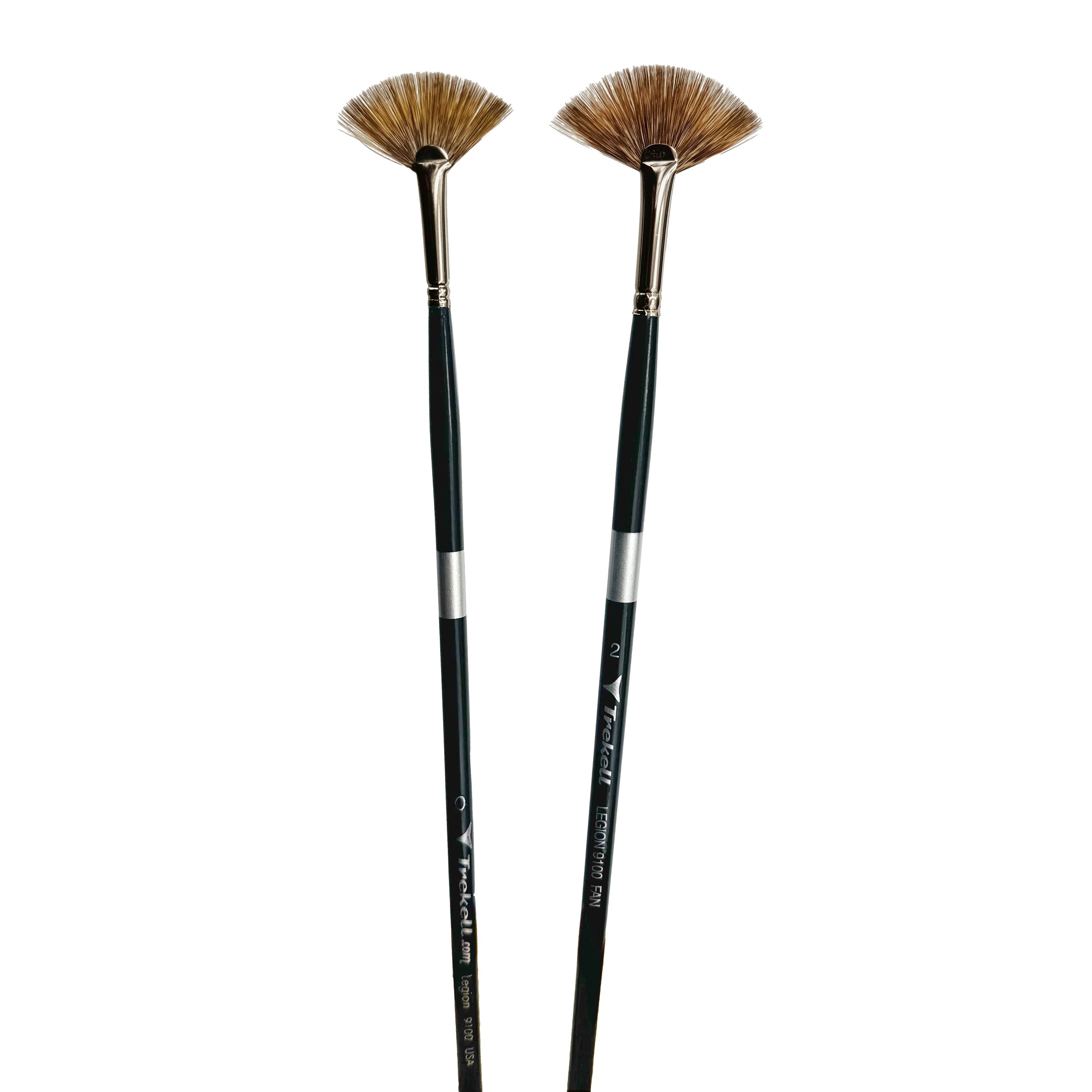 Trekell Legion Complete Fan Brush Set - Long Handle Trekell Art Supplies