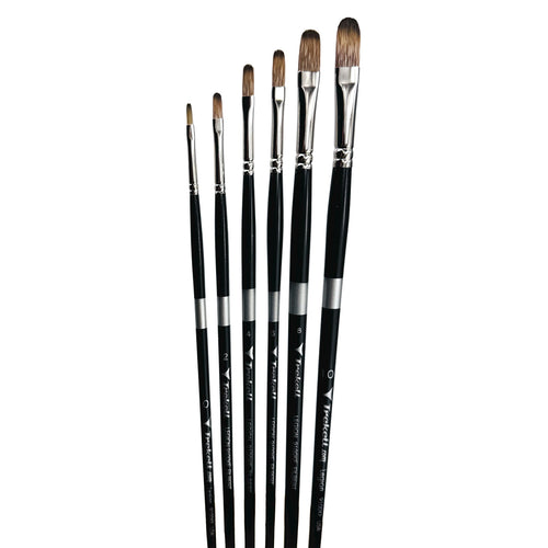 Trekell Legion Complete Filbert Brush Set - Long Handle Trekell Art Supplies