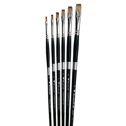 Trekell Legion Complete Flat Brush Set - Long Handle Trekell Art Supplies
