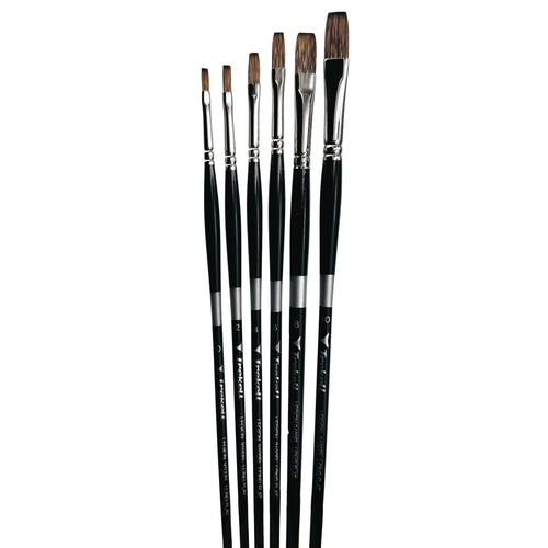 Trekell Legion Complete Long Flat Brush Set - Long Handle Trekell Art Supplies