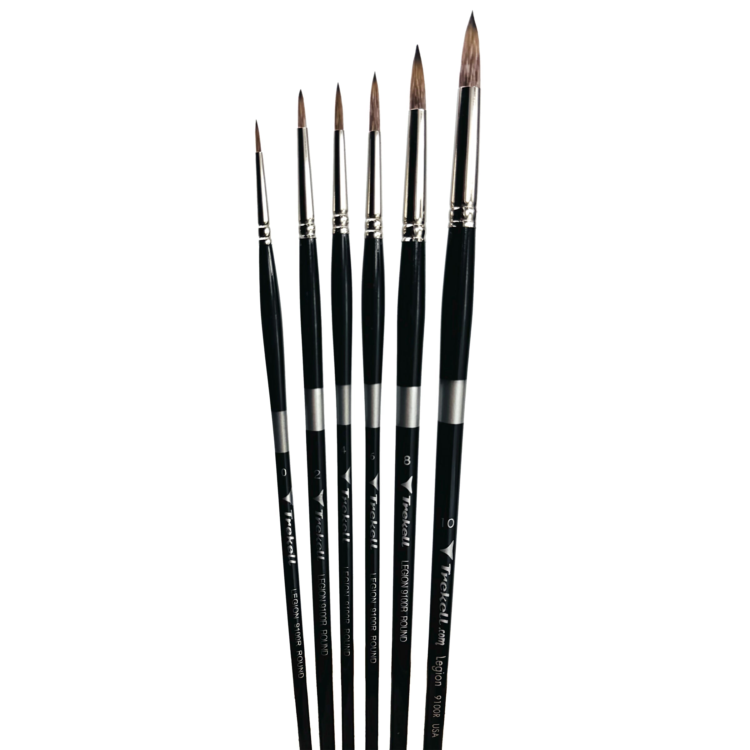 Trekell Legion Complete Round Brush Set - Long Handle Trekell Art Supplies