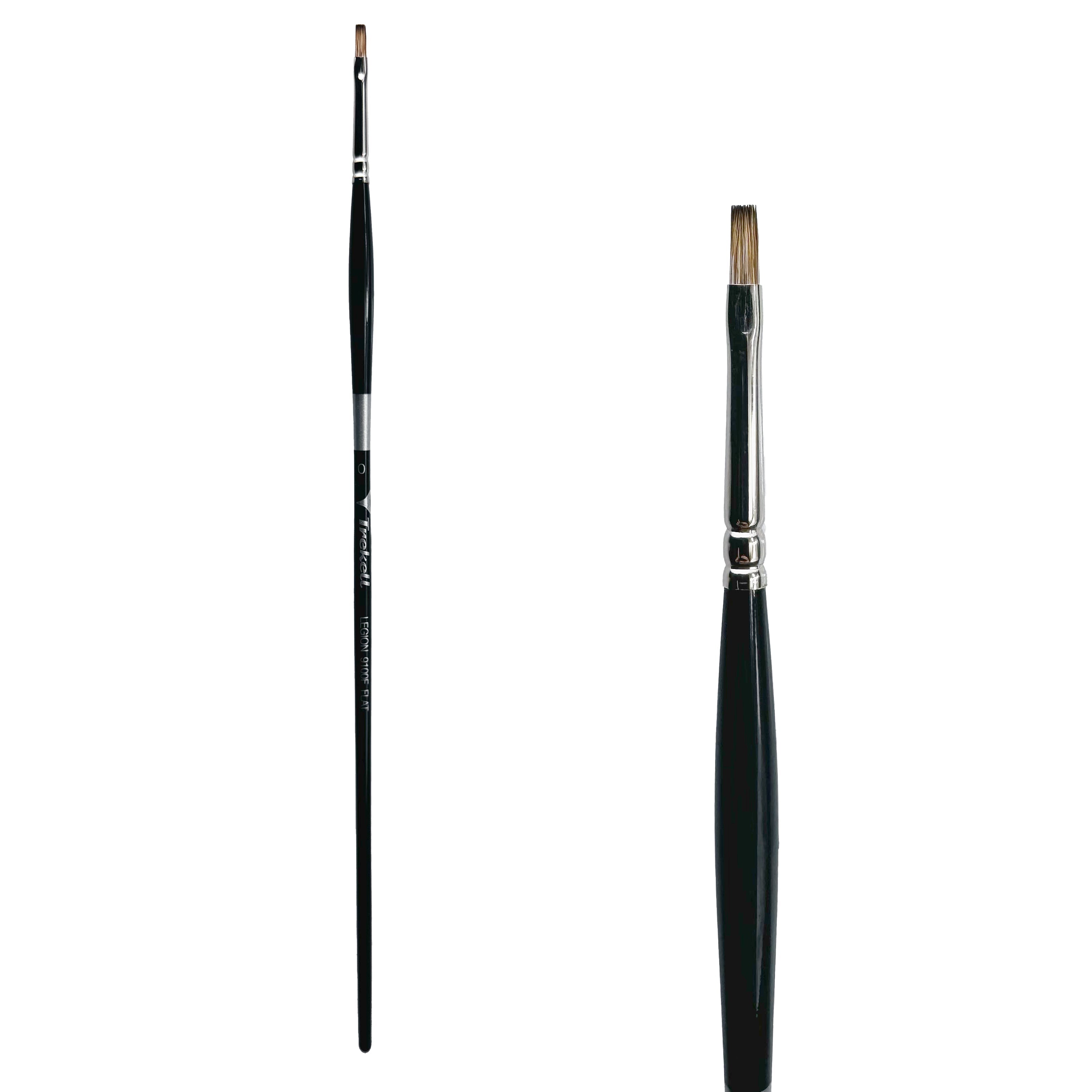 Trekell Legion #0 Flat Brush - Long Handle Trekell Art Supplies