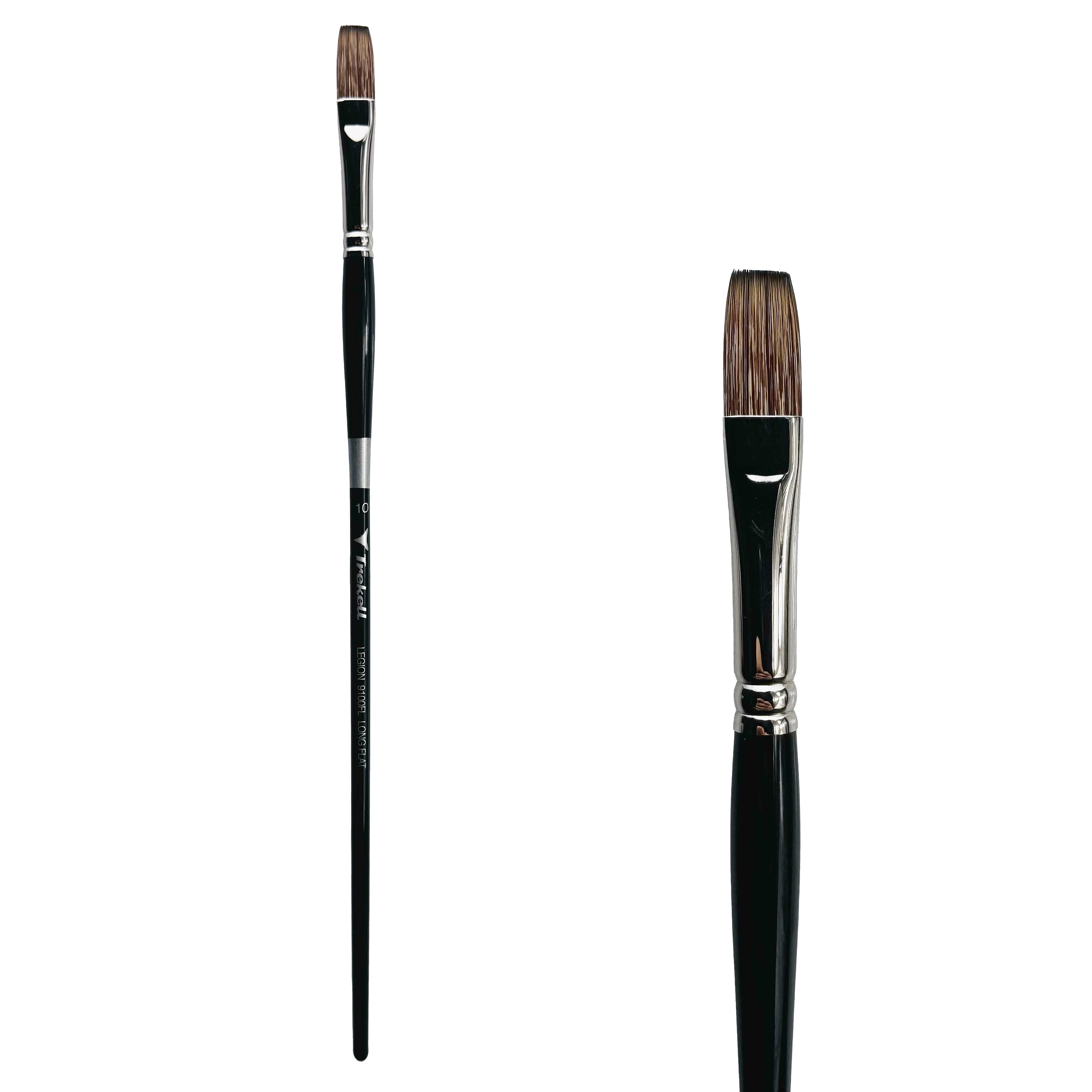 Trekell Legion #10 Long Flat Brush - Long Handle Trekell Art Supplies