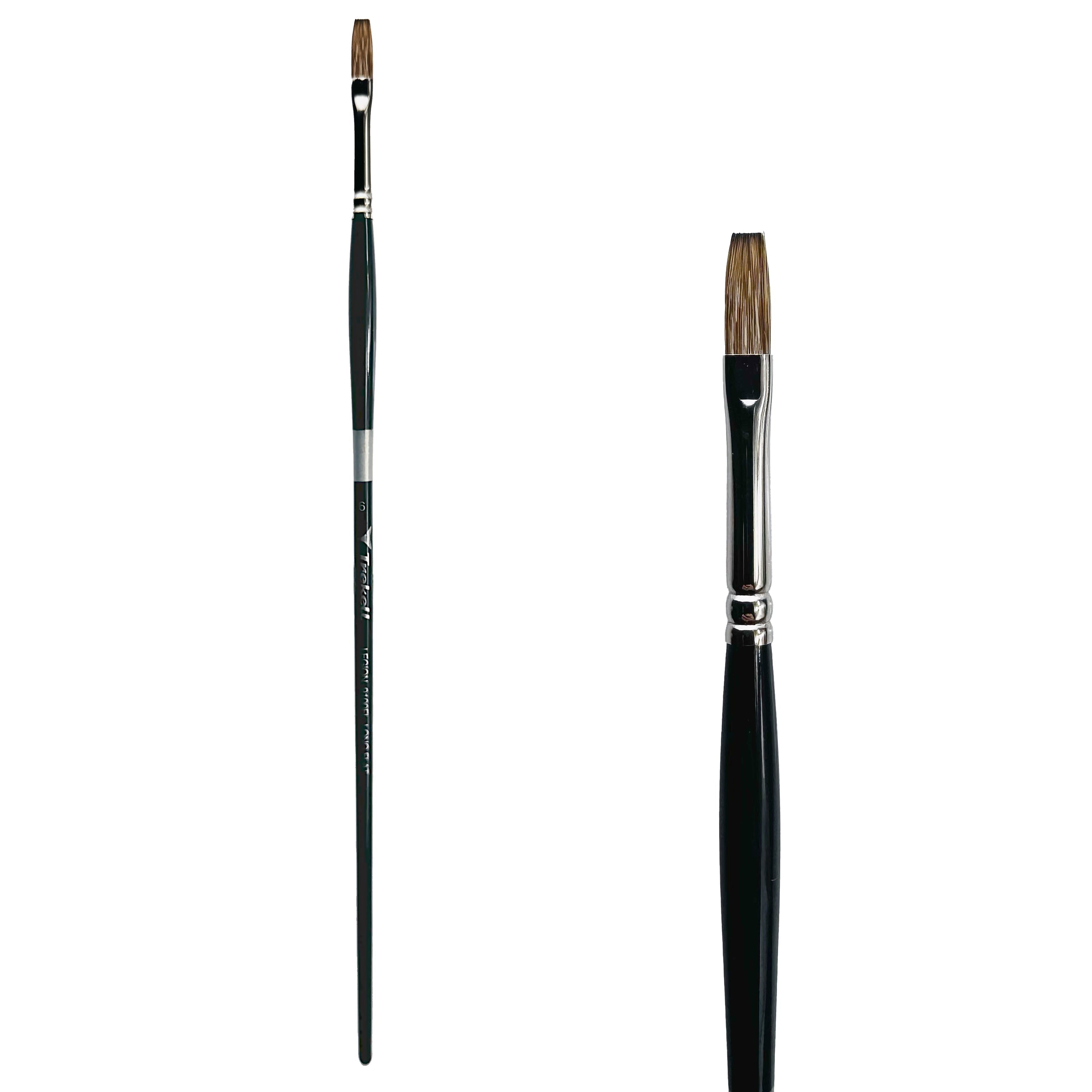 Trekell Legion #6 Long Flat Brush - Long Handle Trekell Art Supplies