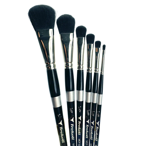 Trekell Oval Mop Complete Brush Set - Short Handle Trekell Art Supplies