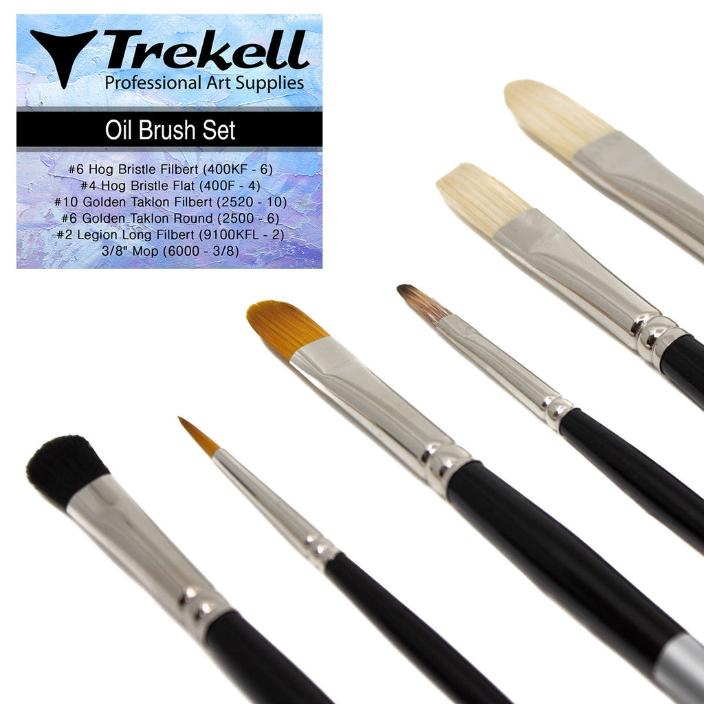 Trekell Oil Brush Set - Premium Artist Brushes for Oil Paint Trekell Art Supplies