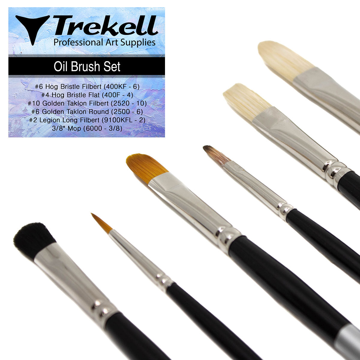 Trekell Oil Brush Set - Premium Artist Brushes for Oil Paint Trekell Art Supplies