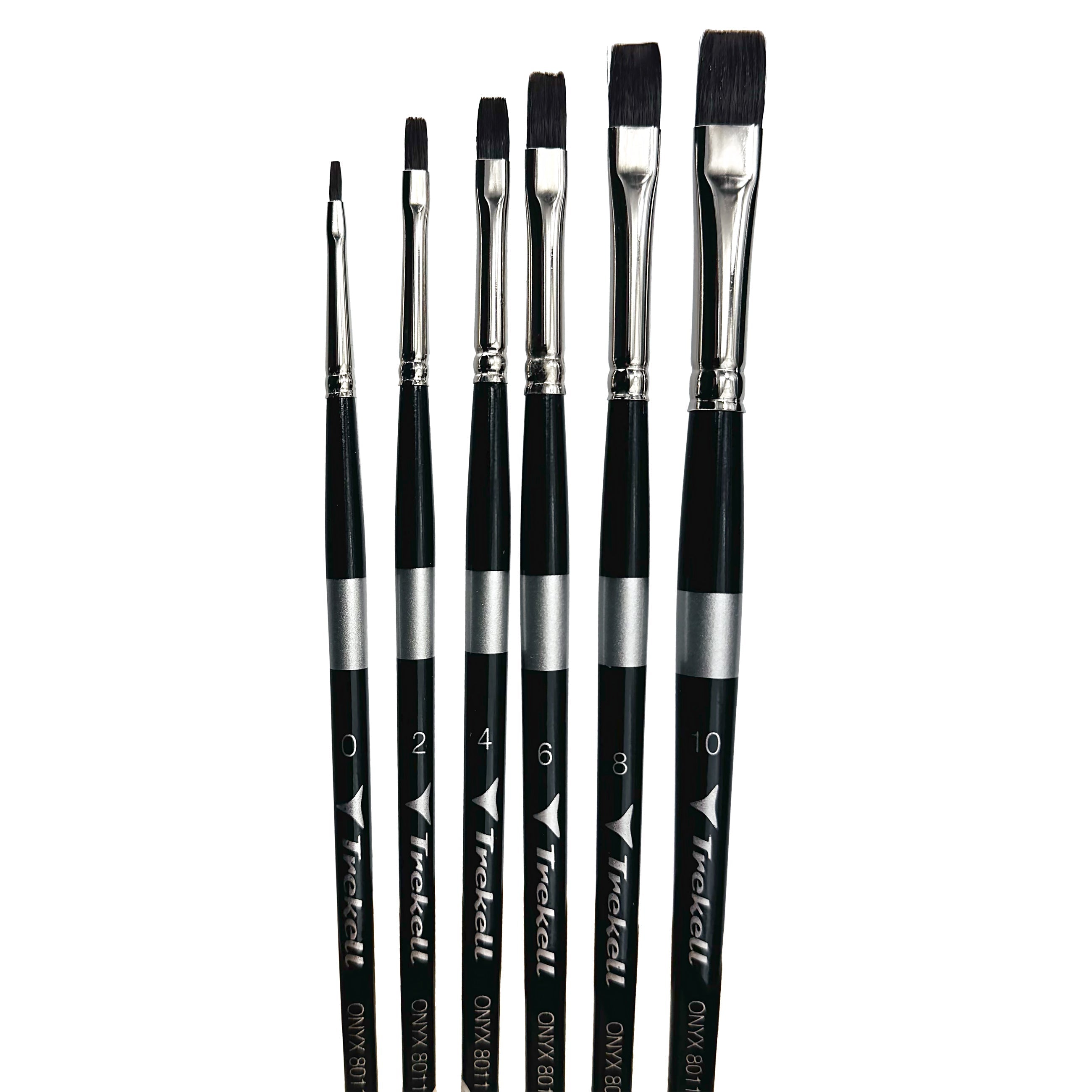 Trekell Onyx Complete Bright Brush Set - Short Handle Trekell Art Supplies