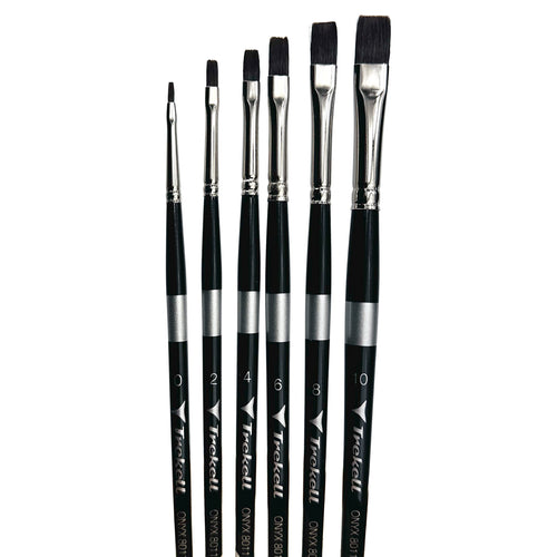 Trekell Onyx Complete Bright Brush Set - Short Handle Trekell Art Supplies