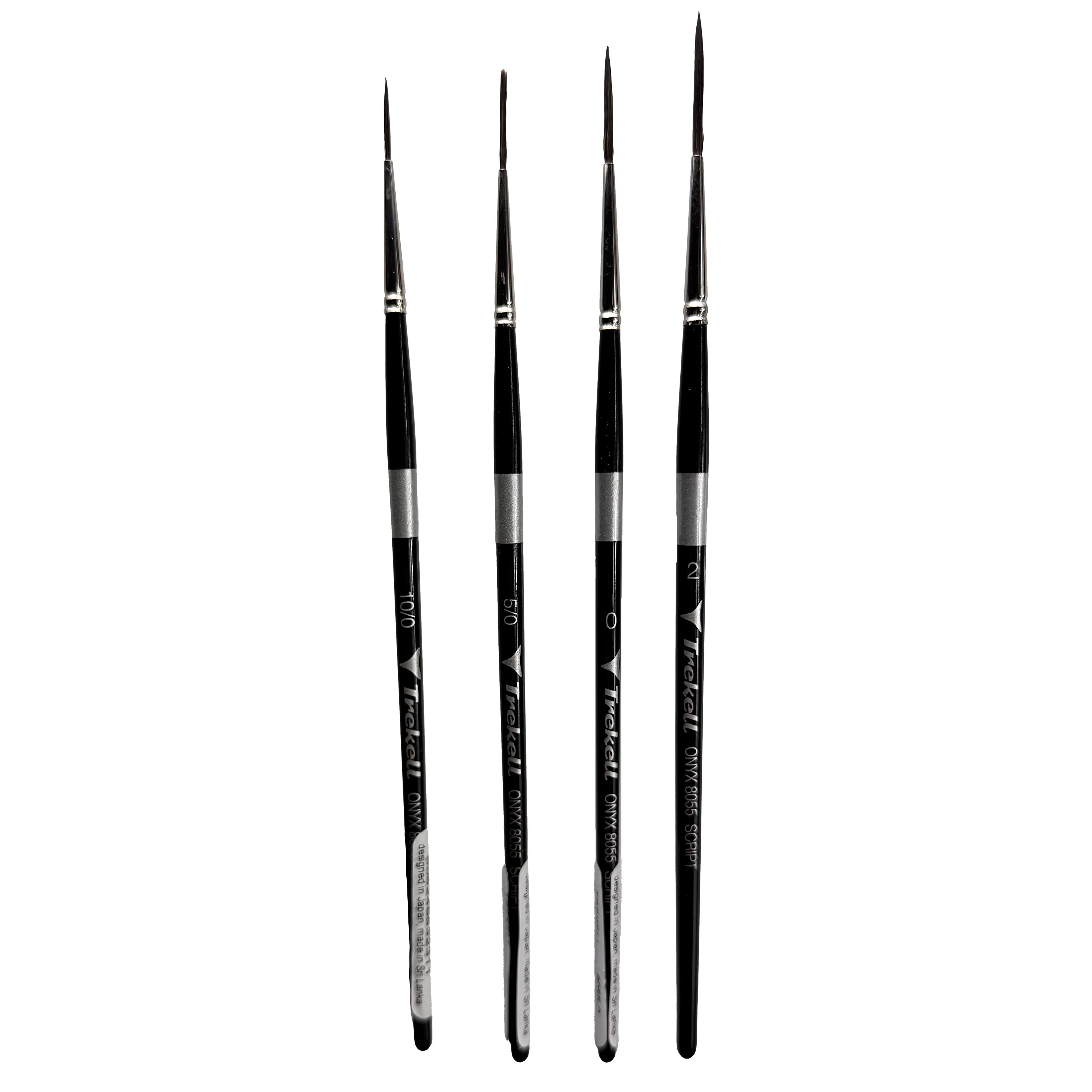 Trekell Onyx Complete Script/Rigger Brush Set - Short Handle Trekell Art Supplies