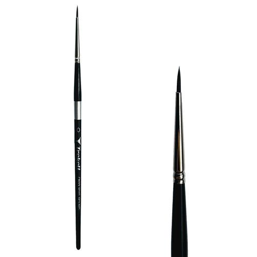 Trekell Onyx #0 Round Brush - Short Handle Trekell Art Supplies