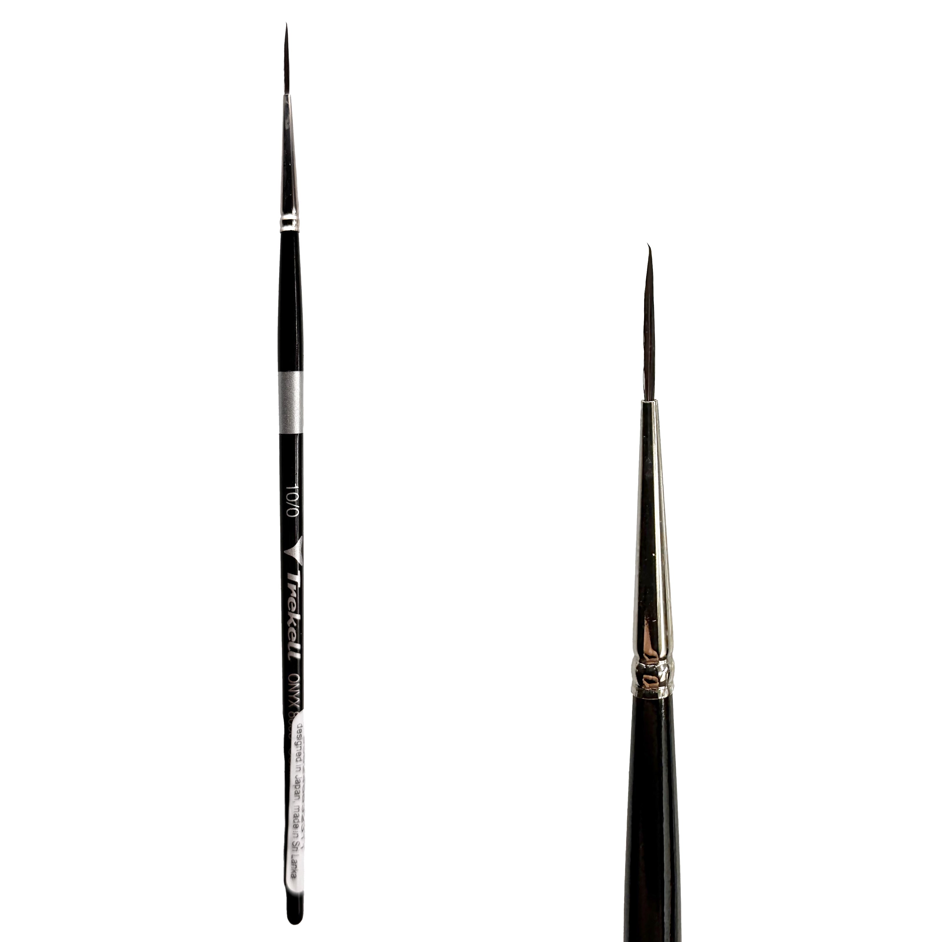 Trekell Onyx #10/0 Script/Rigger Brush - Short Handle Trekell Art Supplies