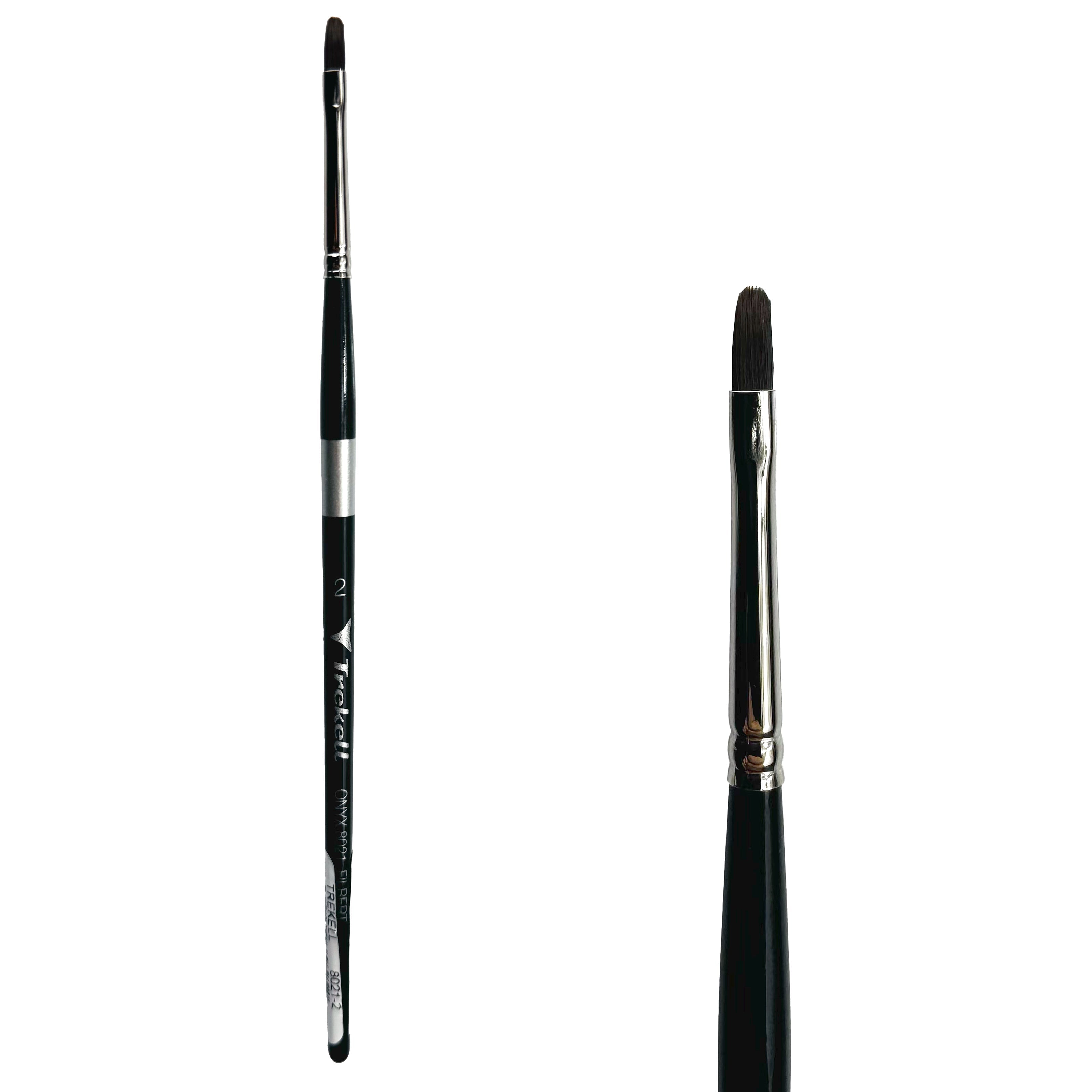 Trekell Onyx #2 Filbert Brush - Short Handle Trekell Art Supplies