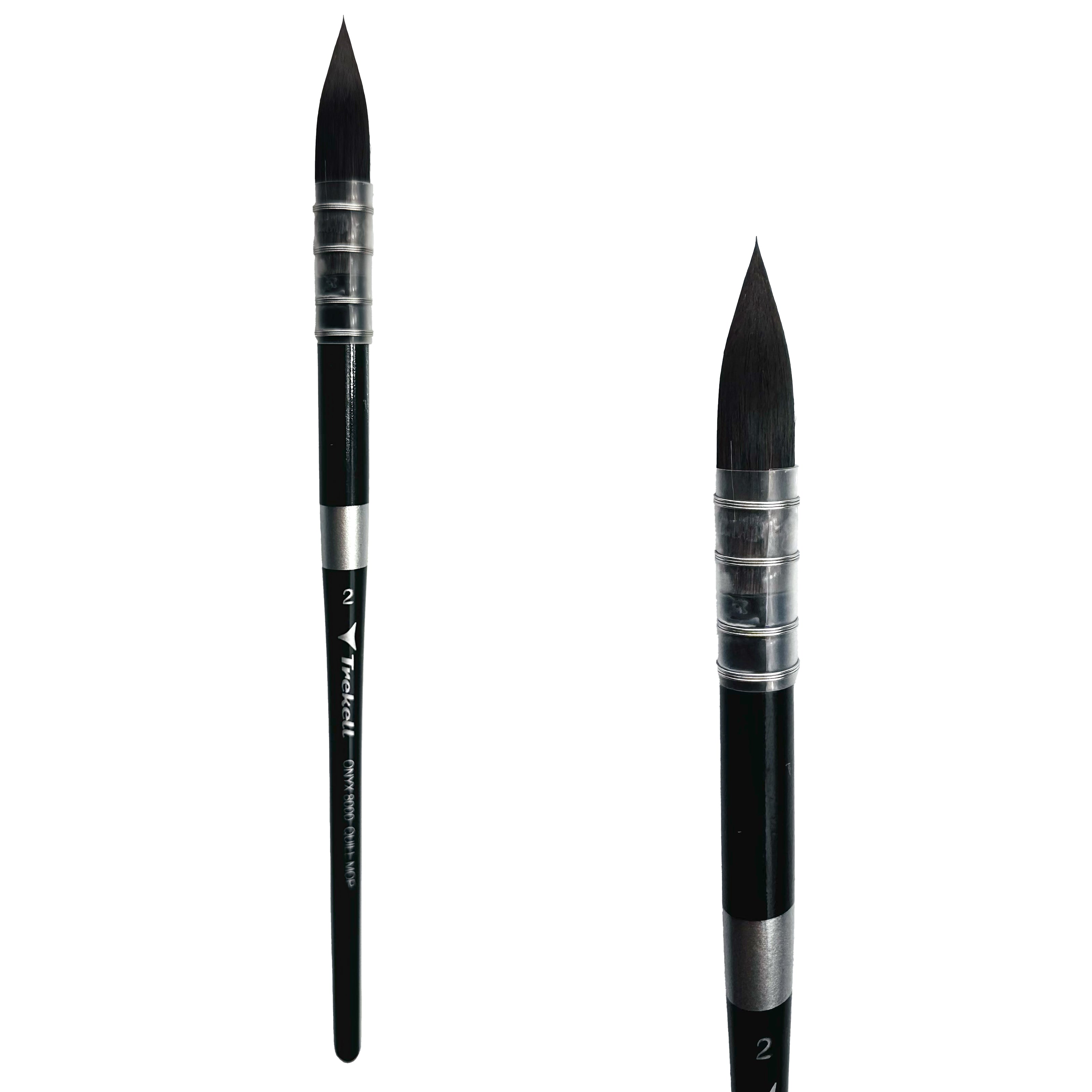 Trekell Onyx #2 Quill Mop Brush - Short Handle Trekell Art Supplies