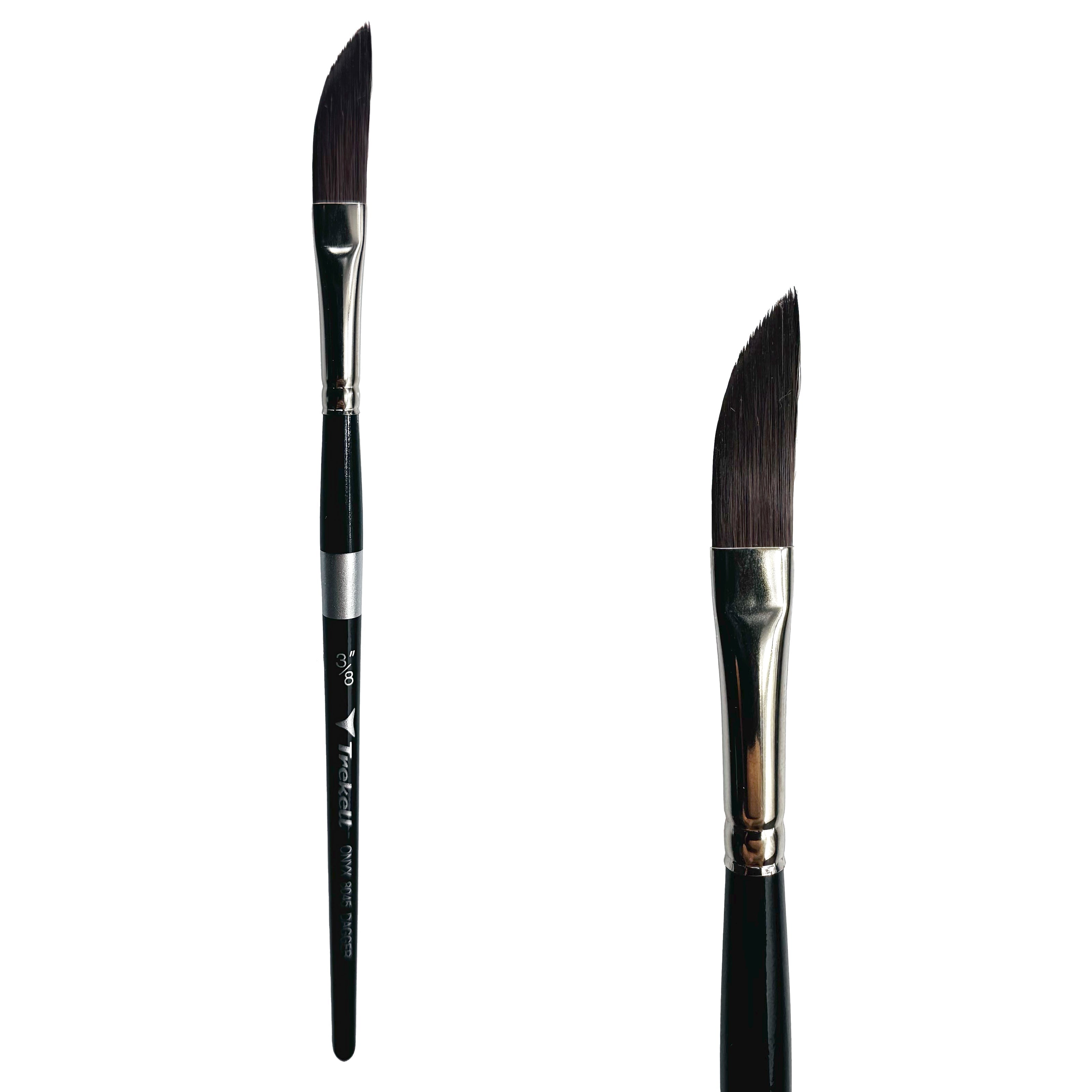 Trekell Onyx 3/8" Dagger Brush - Short Handle Trekell Art Supplies