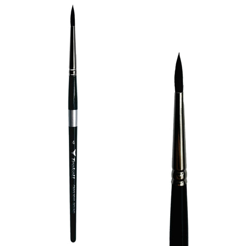 Trekell Onyx #4 Round Brush - Short Handle Trekell Art Supplies
