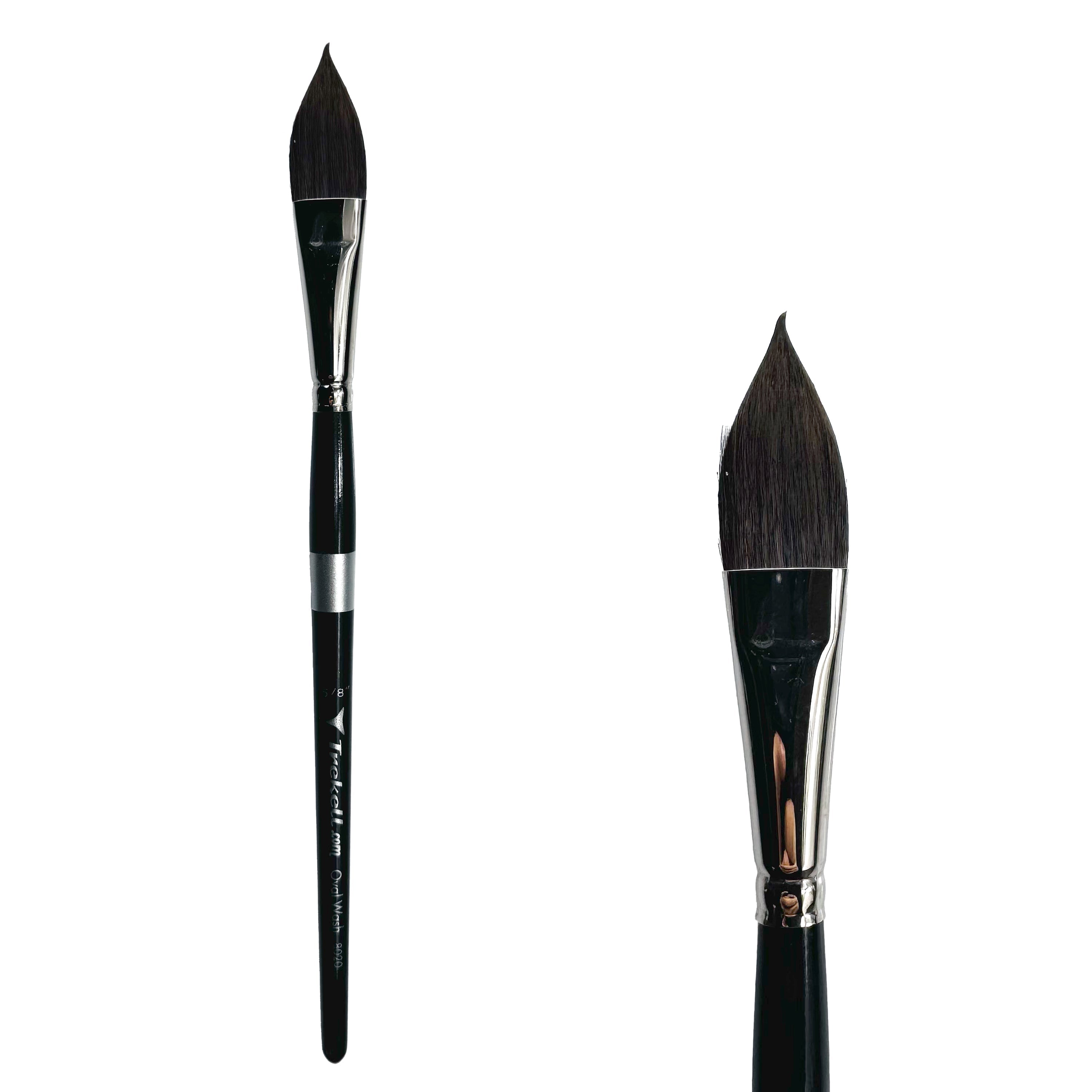 Trekell Onyx 5/8" Oval Wash Brush - Short Handle Trekell Art Supplies