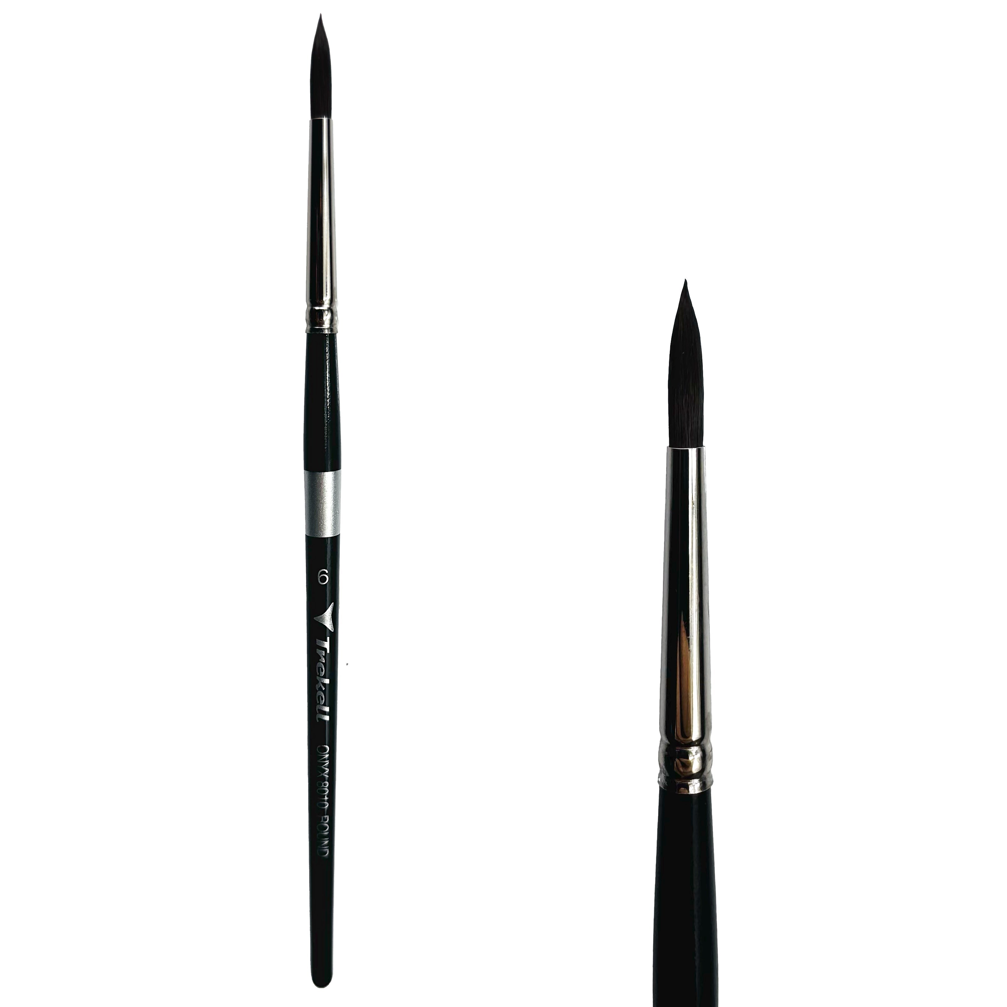 Trekell Onyx #6 Round Brush - Short Handle Trekell Art Supplies