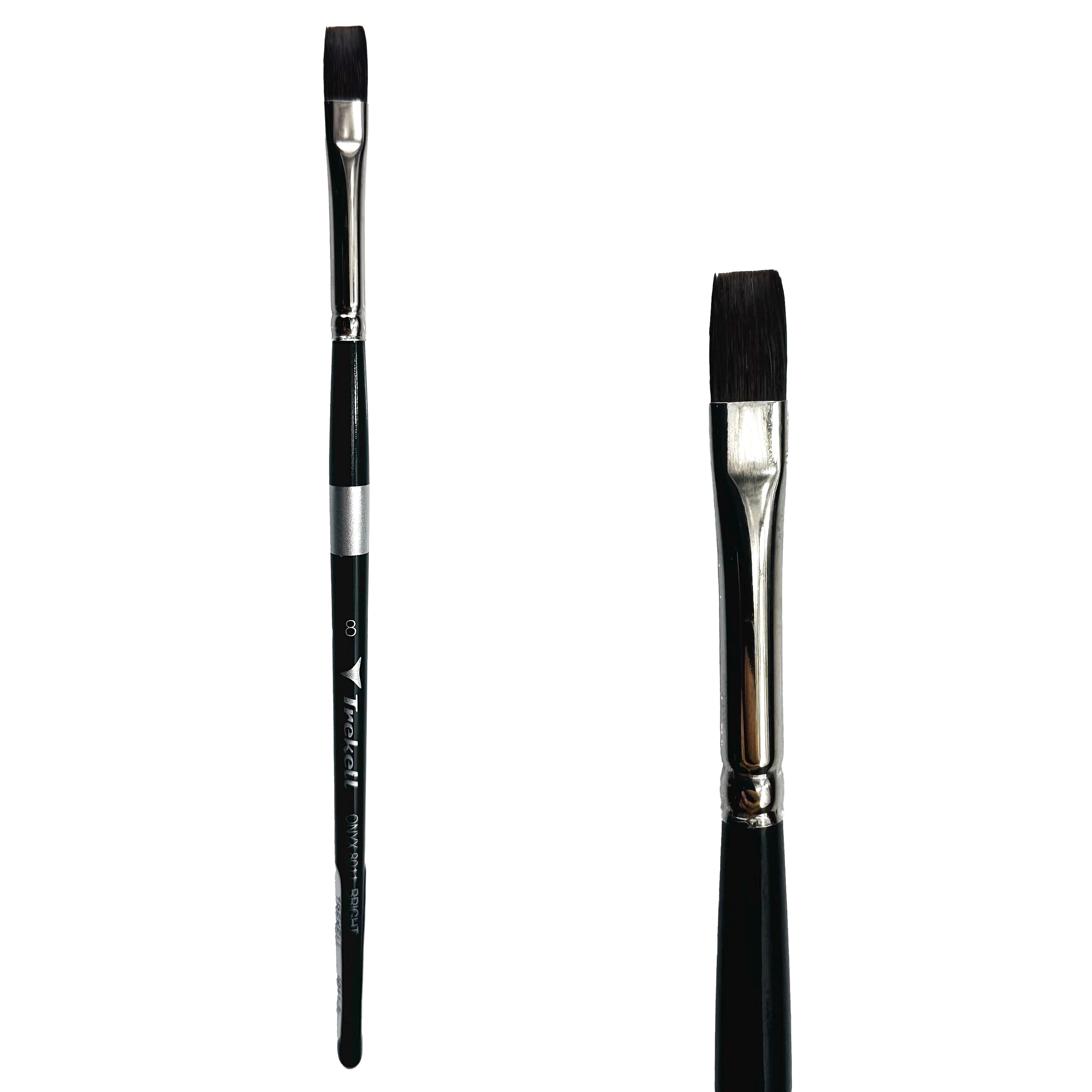 Trekell Onyx #8 Bright Brush - Short Handle Trekell Art Supplies