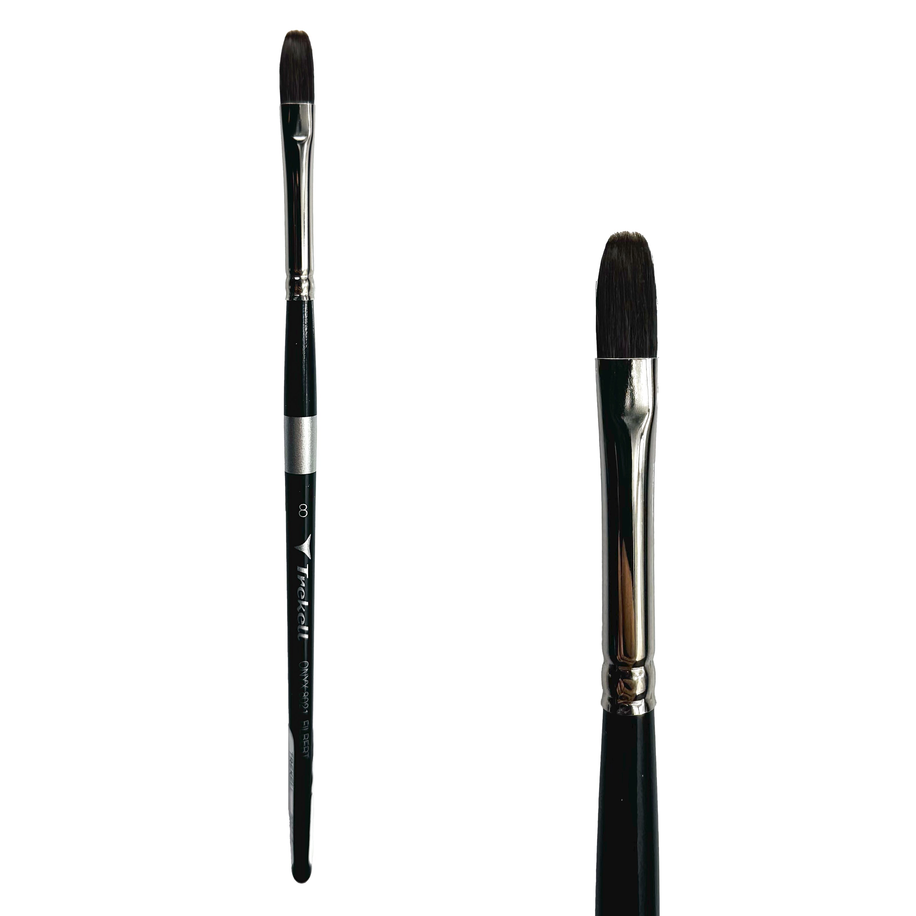 Trekell Onyx #8 Filbert Brush - Short Handle Trekell Art Supplies