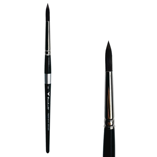 Trekell Onyx #8 Round Brush - Short Handle Trekell Art Supplies