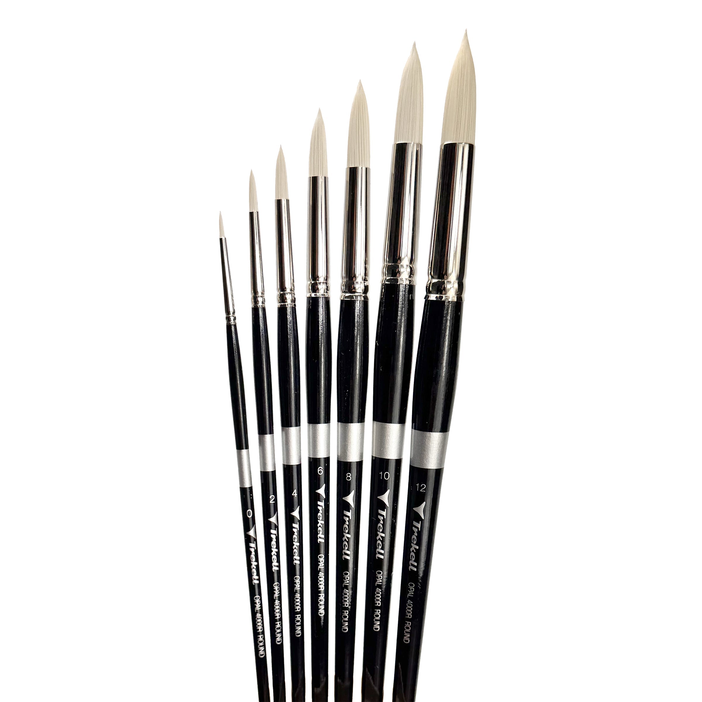 Trekell Opal Complete Round Brush Set - Long Handle Trekell Art Supplies