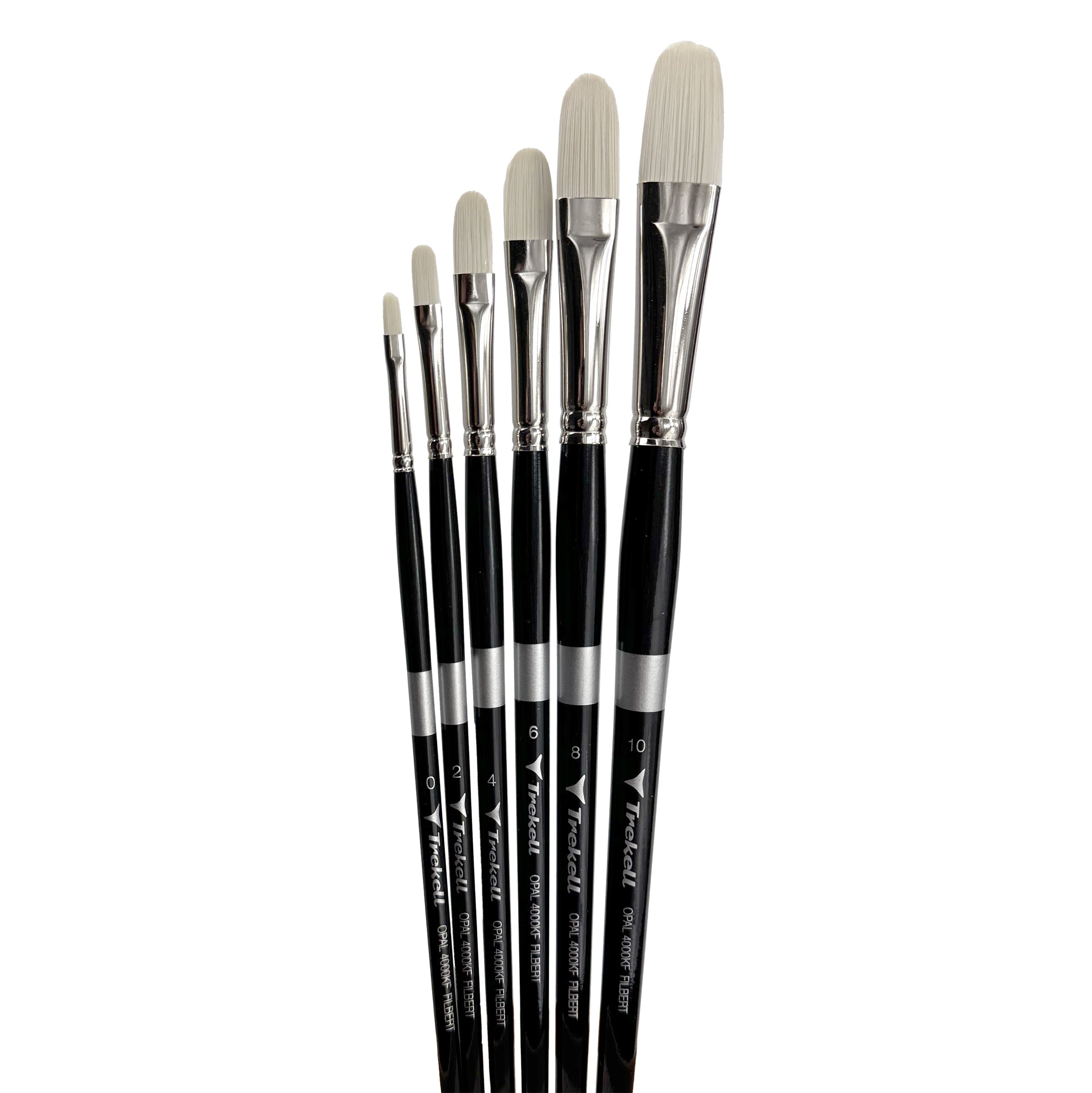 Trekell Opal Complete Filbert Brush Set - Long Handle Trekell Art Supplies