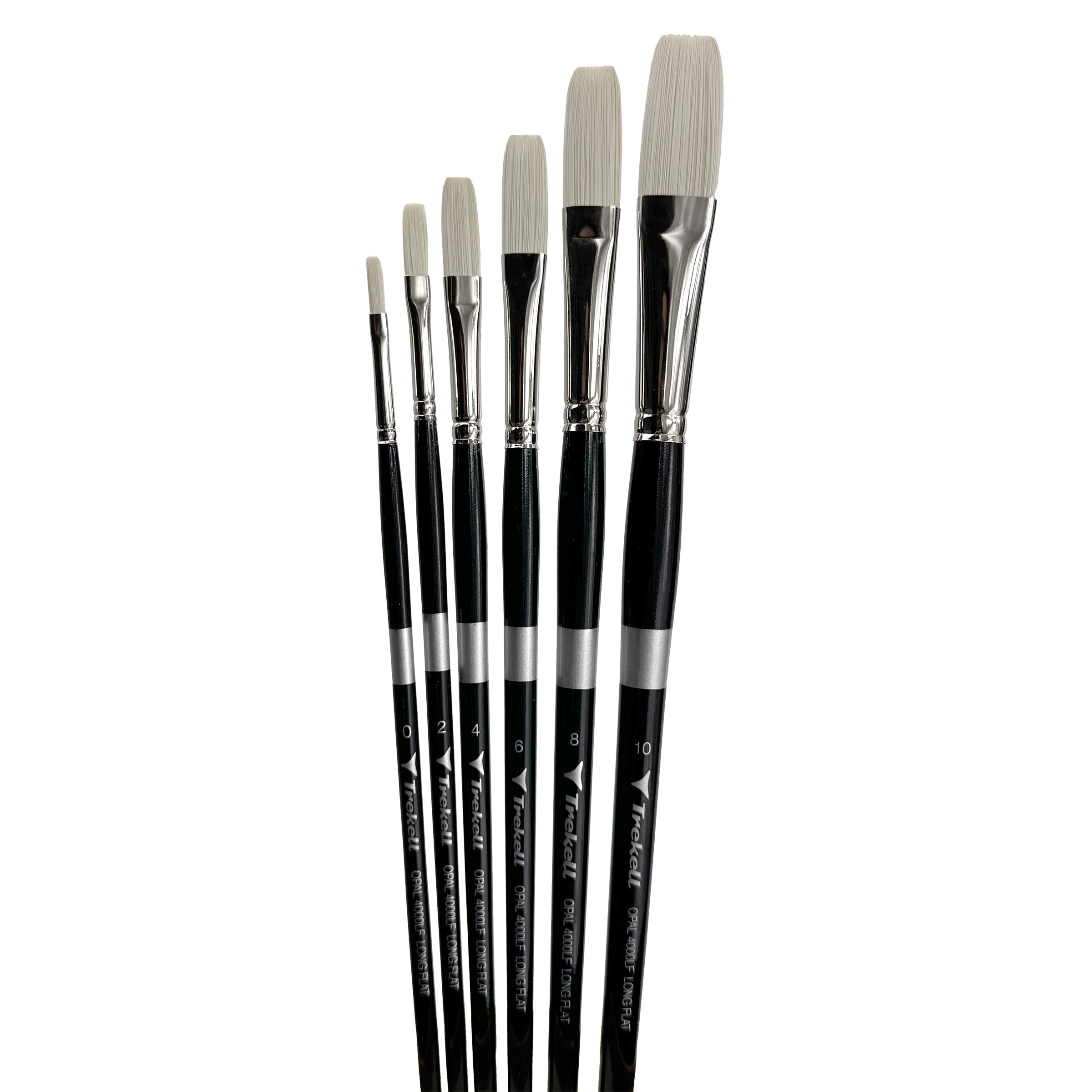Trekell Opal Complete Long Flat Brush Set - Long Handle Trekell Art Supplies