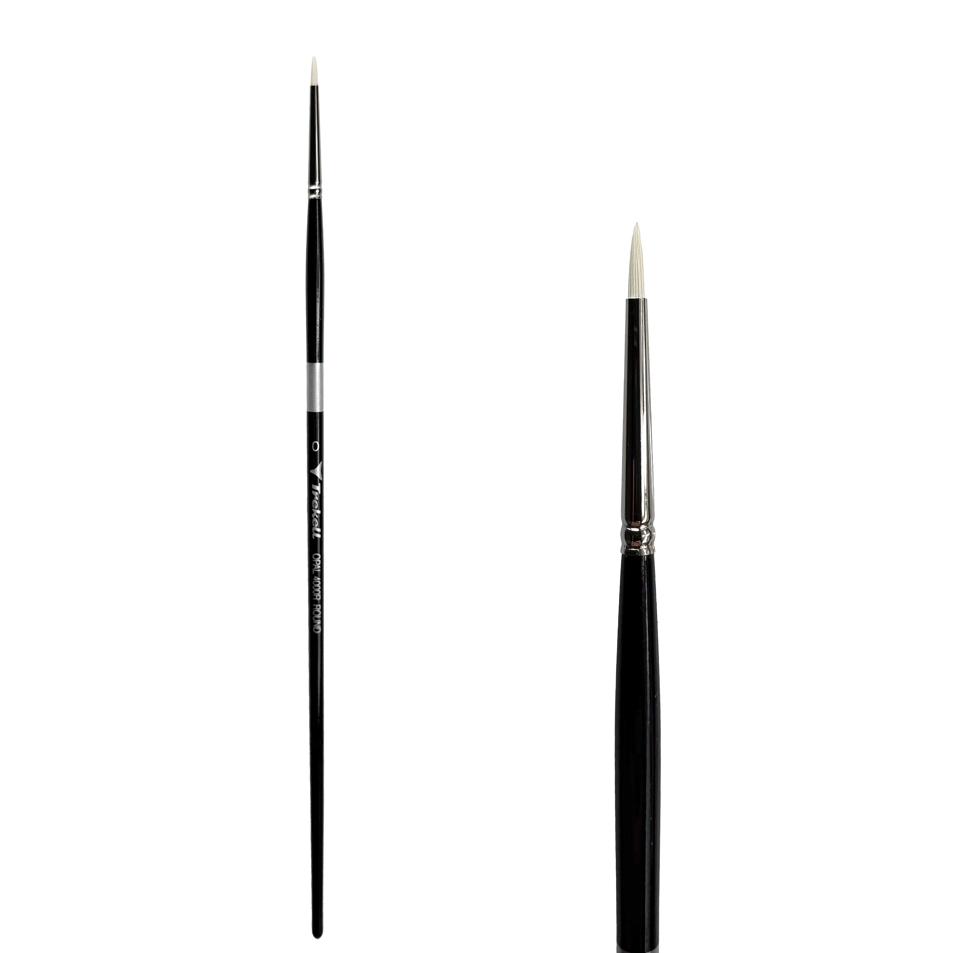 Trekell Opal #0 Round Brush - Long Handle Trekell Art Supplies