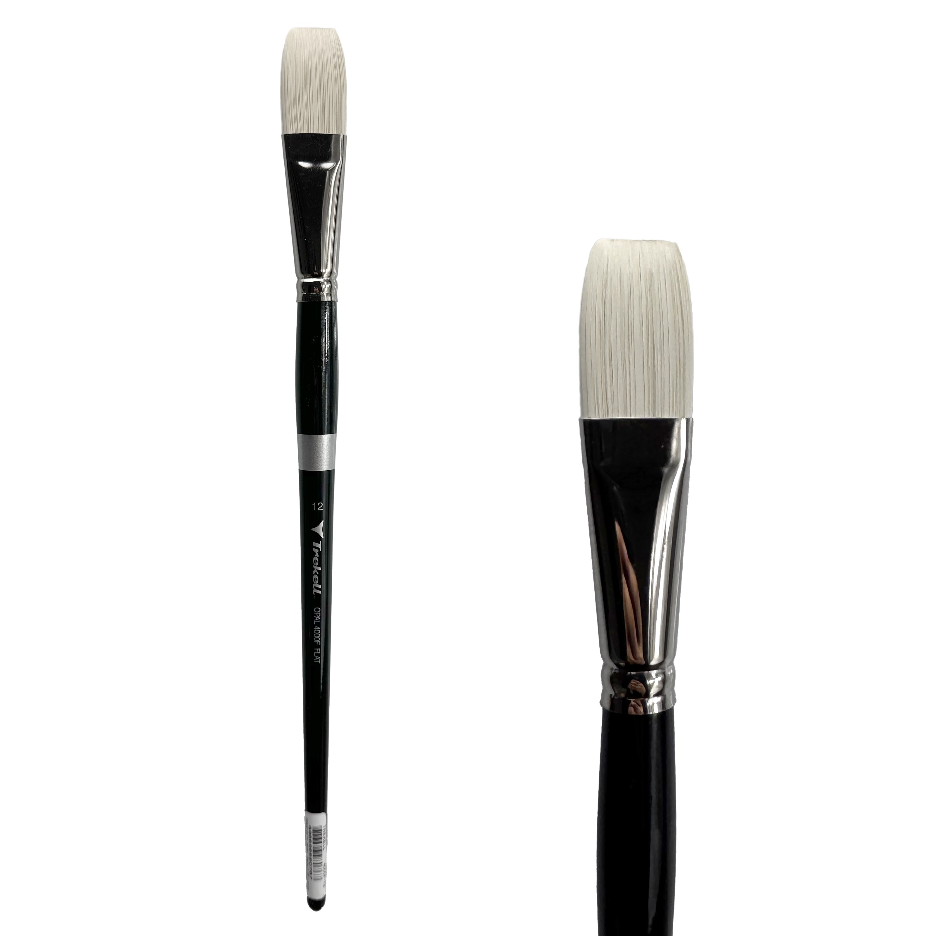 Trekell Opal #12 Flat Brush - Long Handle Trekell Art Supplies