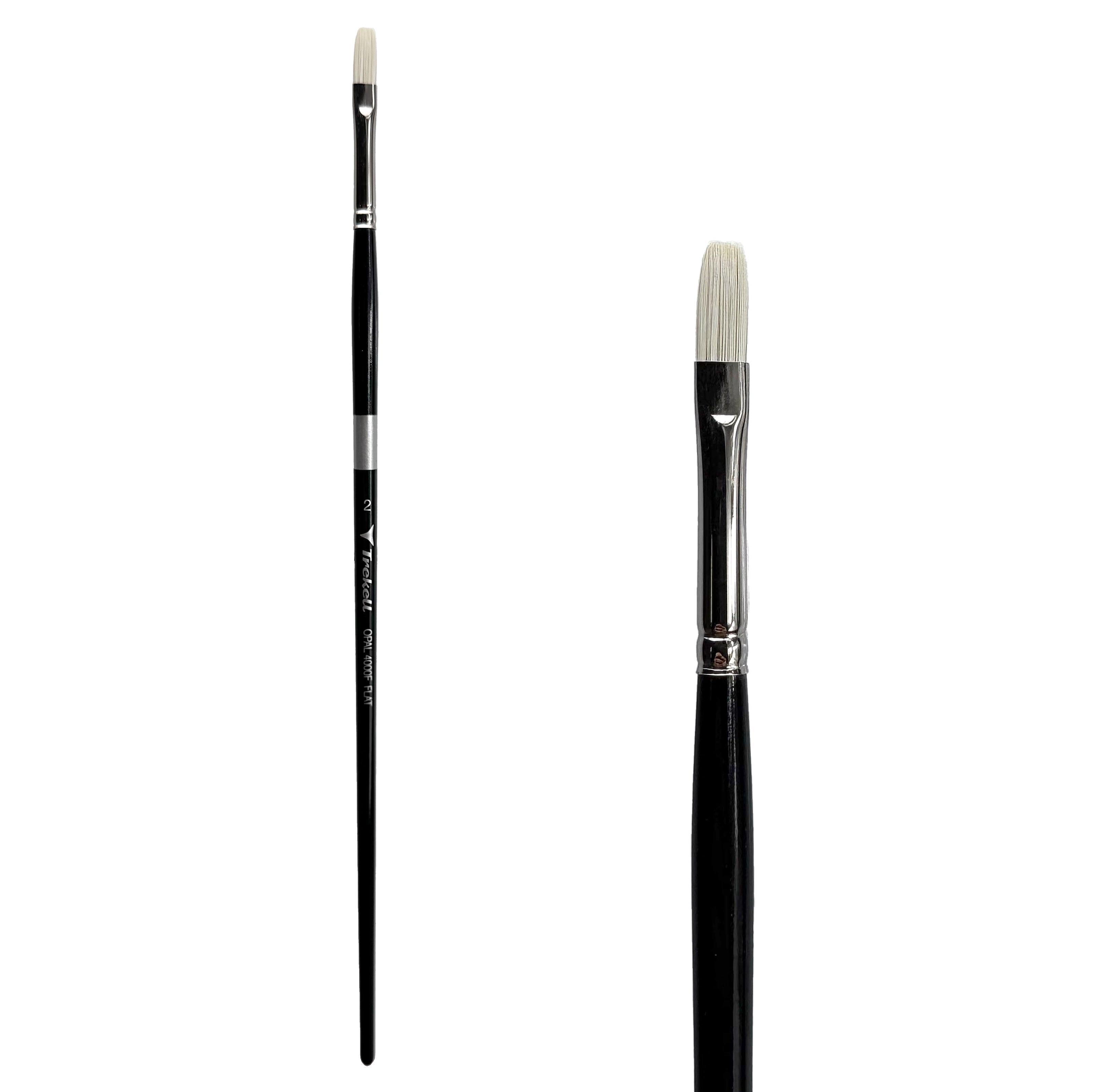 Trekell Opal #2 Flat Brush - Long Handle Trekell Art Supplies