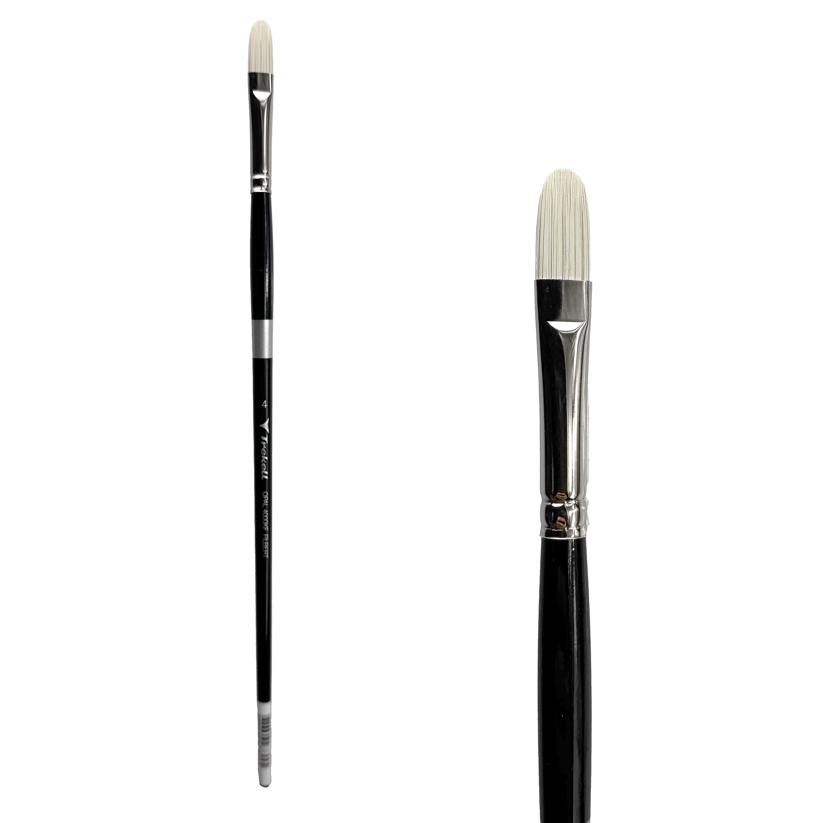 Trekell Opal #4 Filbert Brush - Long Handle Trekell Art Supplies