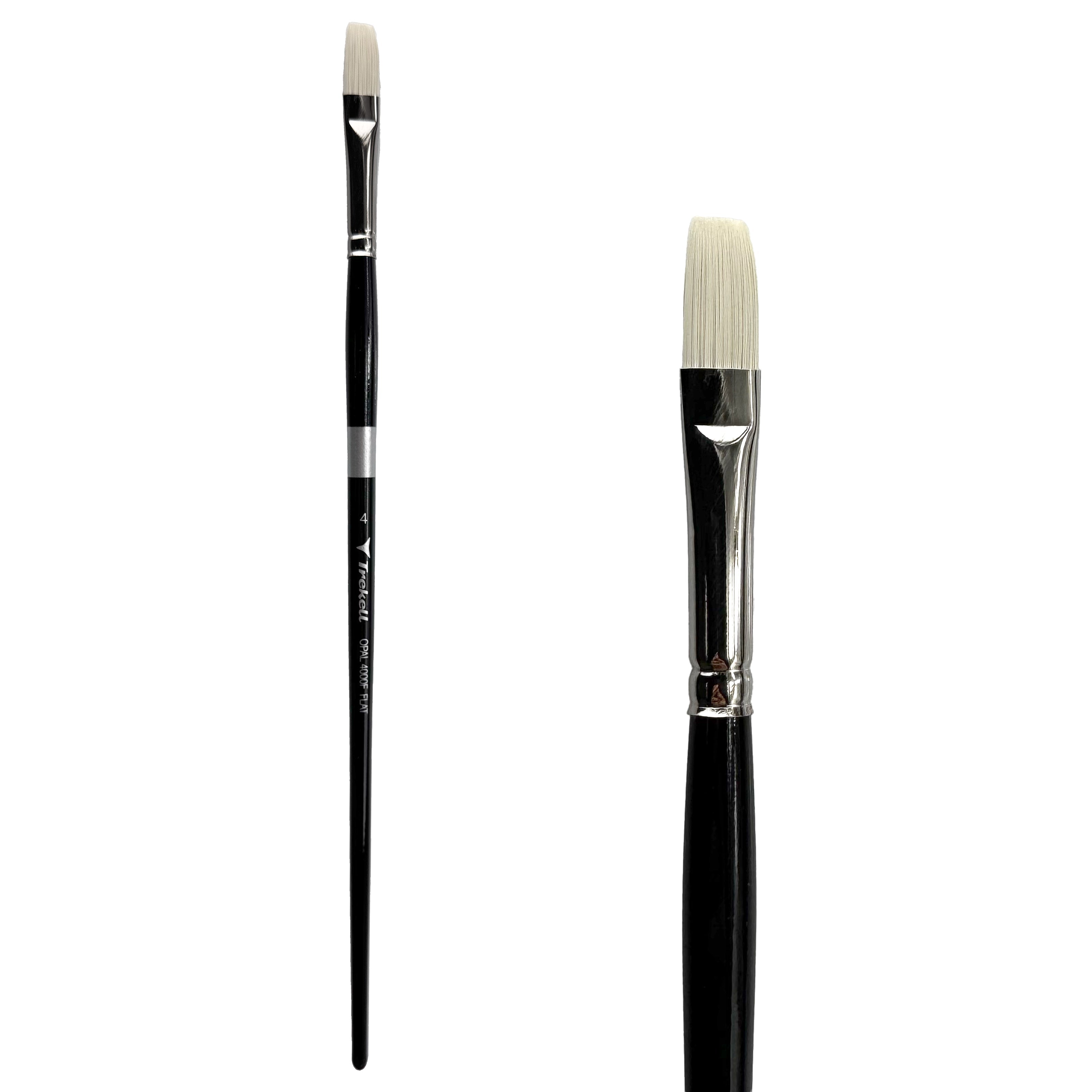 Trekell Opal #4 Flat Brush - Long Handle Trekell Art Supplies