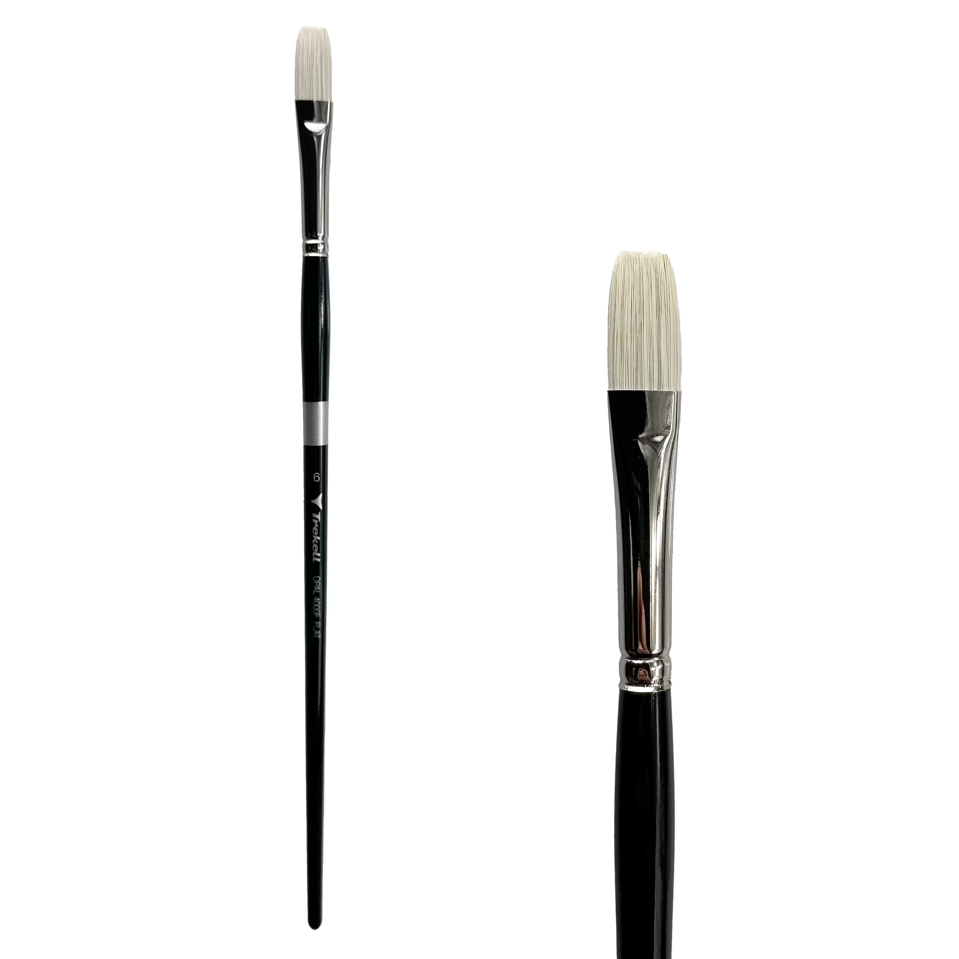 Trekell Opal #6 Flat Brush - Long Handle Trekell Art Supplies