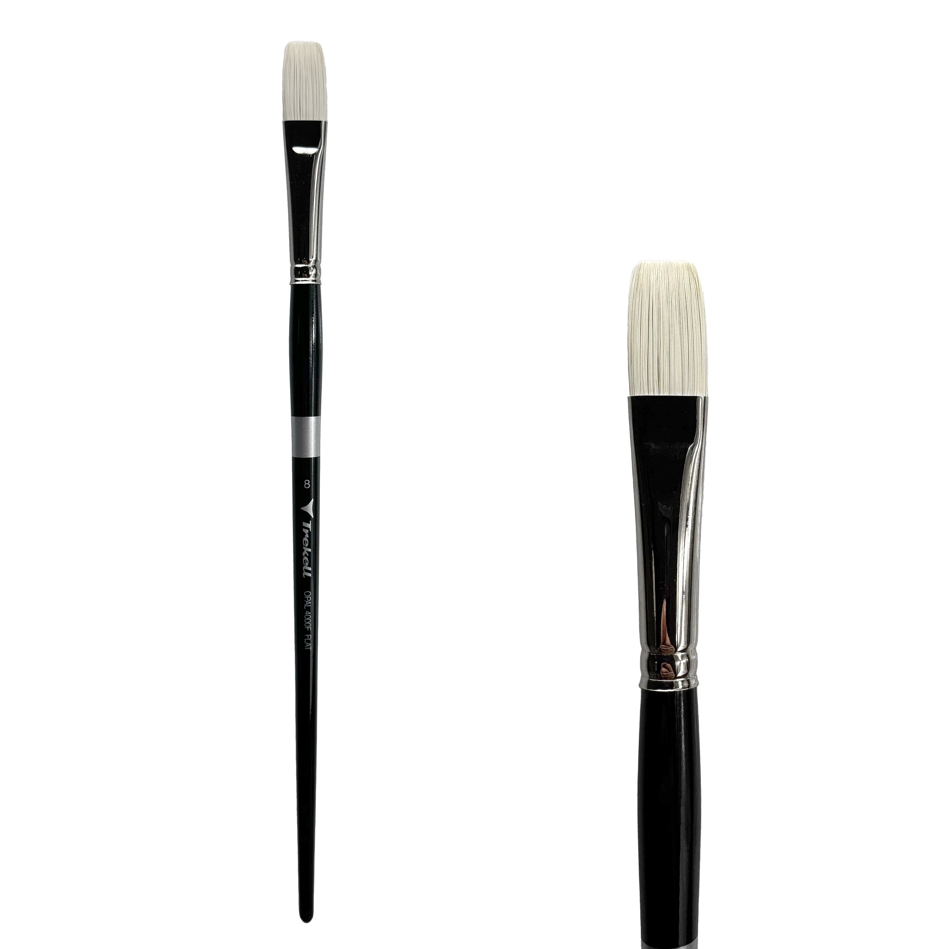 Trekell Opal #8 Flat Brush - Long Handle Trekell Art Supplies