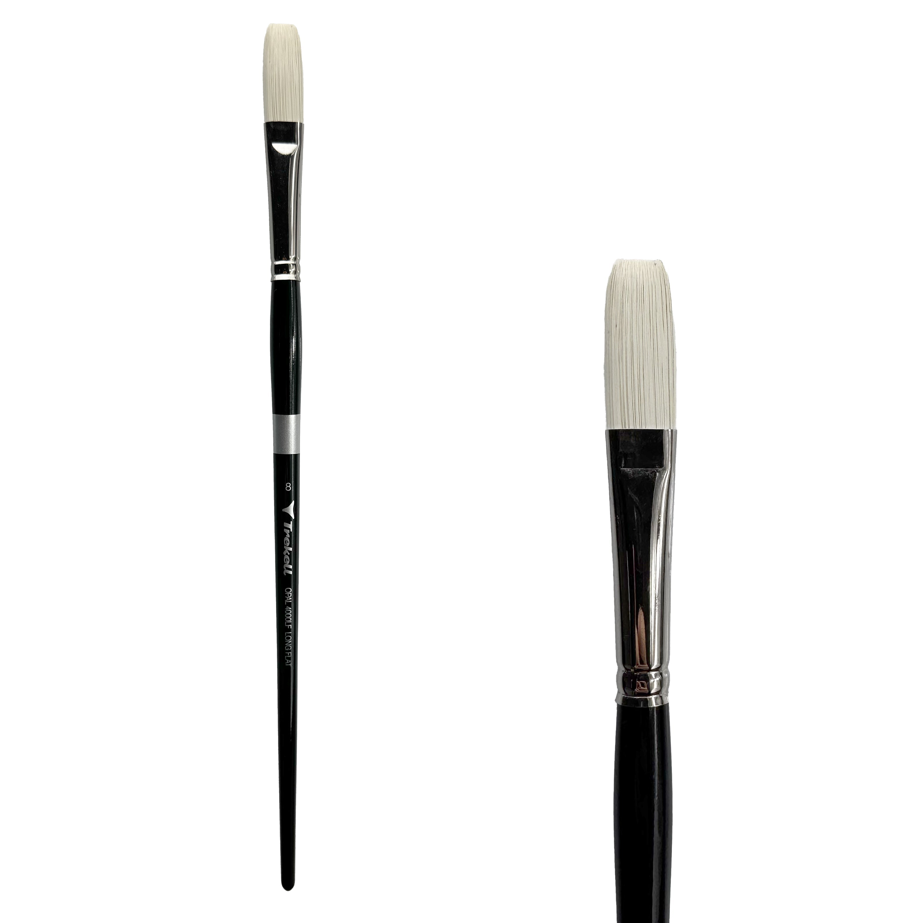 Trekell Opal #8 Long Flat Brush - Long Handle Trekell Art Supplies