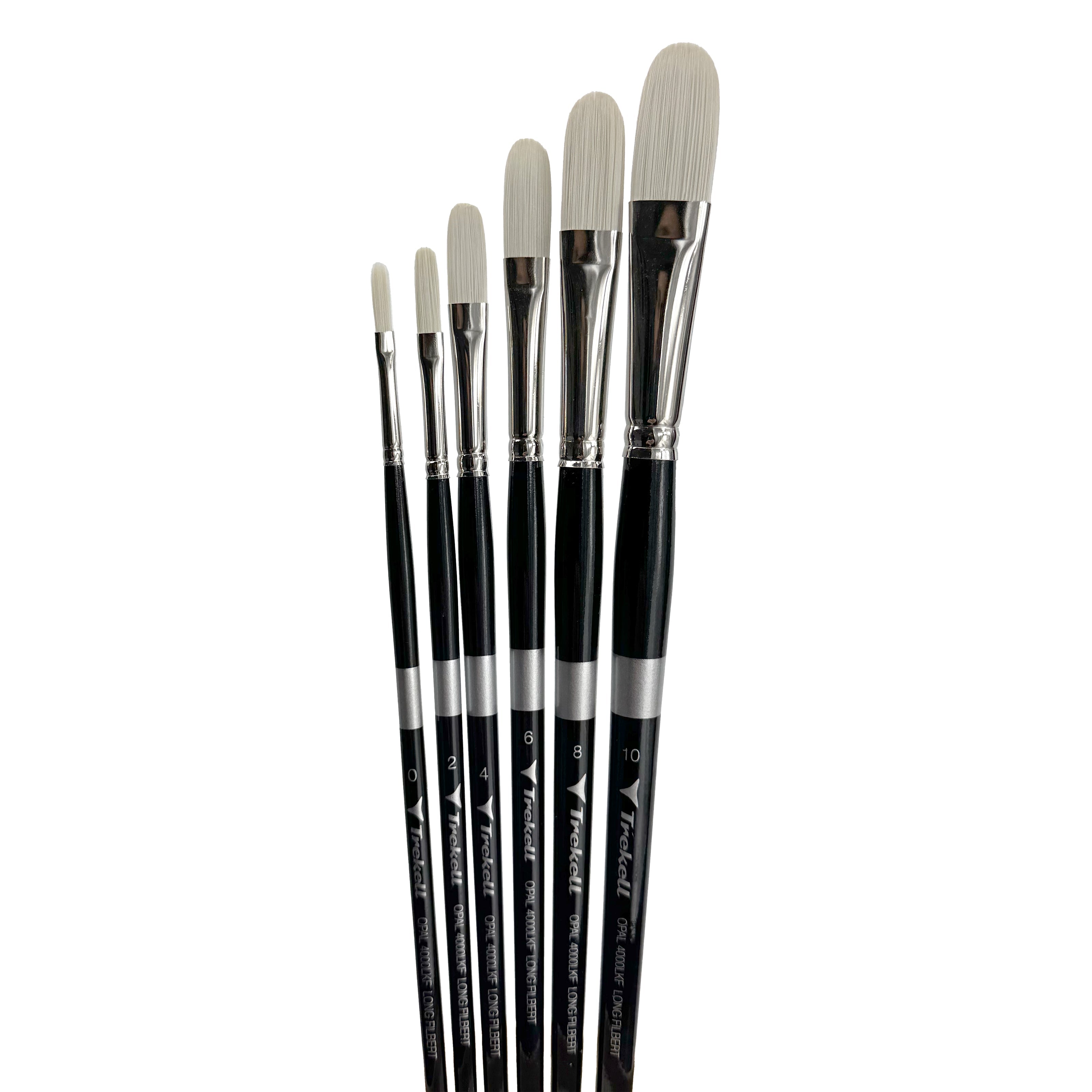 Trekell Opal Complete Long Filbert Brush Set - Long Handle Trekell Art Supplies