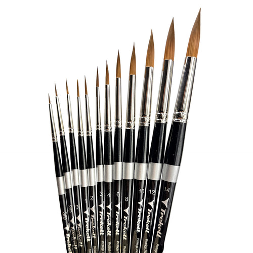 Trekell Protégé Complete Round Brush Set - Short Handle Trekell Art Supplies
