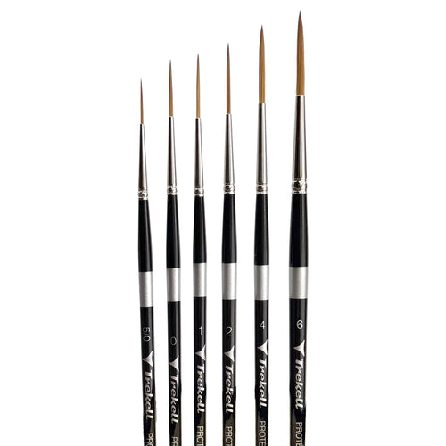 Trekell Protégé Complete Script/Rigger Brush Set - Short Handle Trekell Art Supplies
