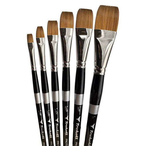 Trekell Protégé Complete Wash Brush Set - Short Handle Trekell Art Supplies