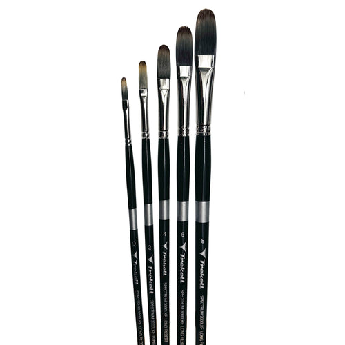 Trekell Spectrum Complete Long Filbert Brush Set - Long Handle Trekell Art Supplies