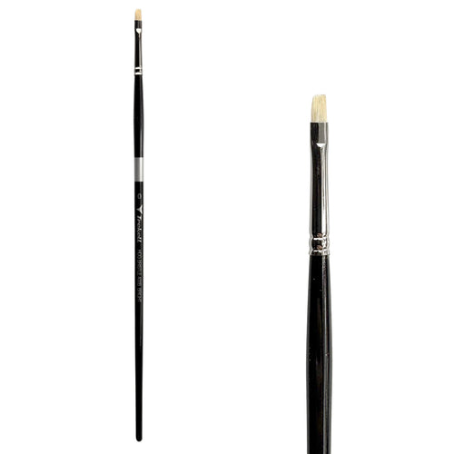Trekell Hog Bristle Long Handle Artist Brush - Size #0 Bright Trekell Art Supplies