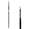 Trekell Hog Bristle Long Handle Artist Brush - Size #0 Filbert Trekell Art Supplies
