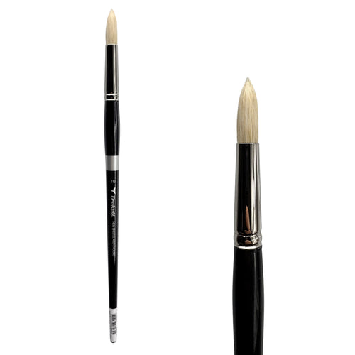 Trekell Hog Bristle #10 Round Brush - Long Handle Trekell Art Supplies