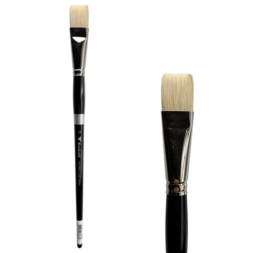 Trekell Hog Bristle Long Handle Artist Brush - Size #12 Bright Trekell Art Supplies