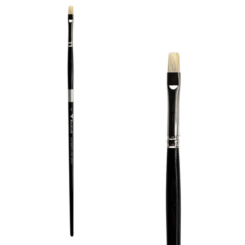 Trekell Hog Bristle Long Handle Artist Brush - Size #2 Bright Trekell Art Supplies