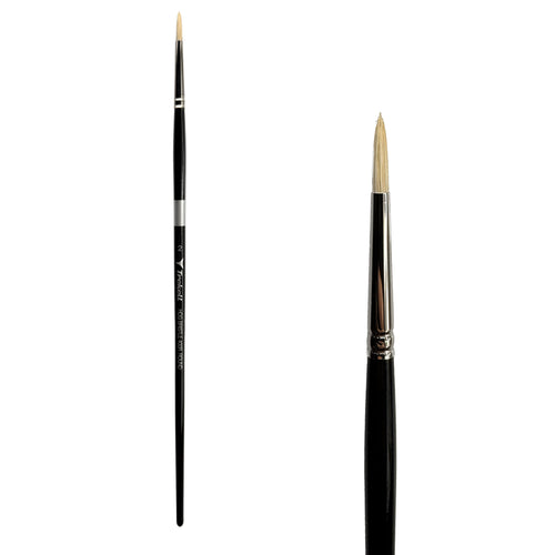 Trekell Hog Bristle #2 Round Brush - Long Handle Trekell Art Supplies