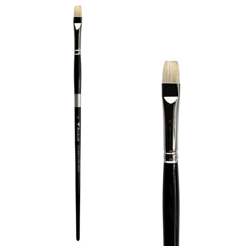 Trekell Hog Bristle Long Handle Artist Brush - Size #4 Bright Trekell Art Supplies