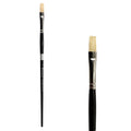 Trekell Hog Bristle Long Handle Artist Brush - Size #4 Flat Trekell Art Supplies