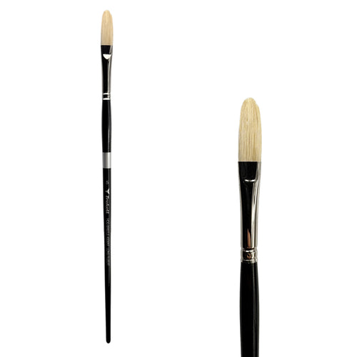 Trekell Hog Bristle Long Handle Artist Brush - Size #5 Long Filbert Trekell Art Supplies